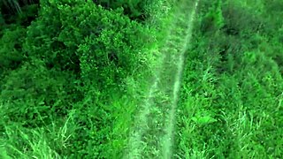 Redhead latina big tits whoring outdoors in the woods with voyeur