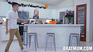 Stepmom's Witchy Seduction! Venus and Juan's Halloween Hookup