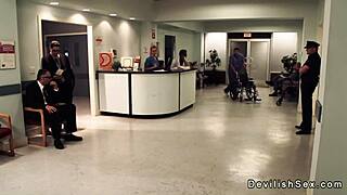 Sexy nurse sucking cock to cop