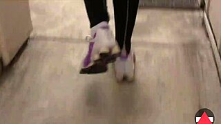 Walking Around in Sneakers on Outdoor Paths