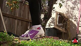 Walking Around in Sneakers on Outdoor Paths