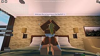 Roblox slut sucks and fucks a big dick in hardcore action
