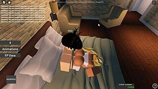 Roblox slut sucks and fucks a big dick in hardcore action