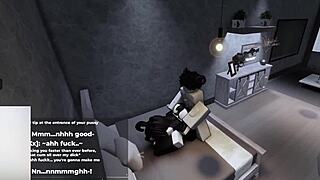 roblox bunny-girl rides cock until filled with cum