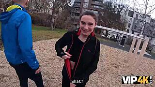 Vip4k sexy athlete sakura hell fucks a stranger in a car in front of her bf