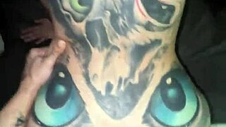 Girl deepthroats and takes cum on face