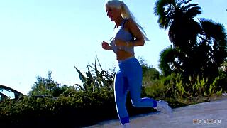 Blonde cougar drains guy's full balls