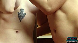 Demi Fray and Alice Shea, gorgeous Ukrainian lesbian MILFs from Playboy5, are they ready for some horny action?