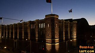 Bound Babe Dominated in Threesome Facial