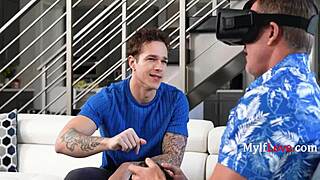 Step Dad Lost In Meta Verse While Step Mom And Step Son Explore Family Verse