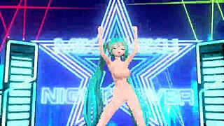 hatsune miku night fever project diva nude mod reveals full goddess body with big tits and ass