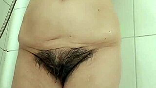 stepmom taking a bath after hard fucking with her stepson in the homemade video.