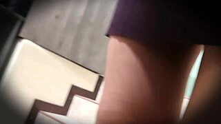 Nymphomaniac Mexican secretary Nataly feels aroused without panties in upskirt