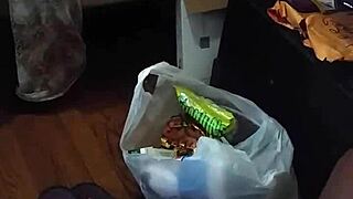 my stepmom pretends not to notice the big black cock flashing