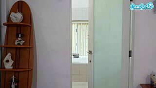 Huge Boobs Latina Catches Roommate's BF Spying So She Fucks Him