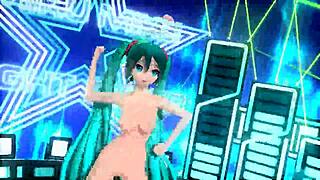 hatsune miku night fever project diva nude mod reveals full goddess body with big tits and ass