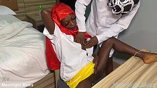 ebony petite student seduces teacher before christmas holiday vacation