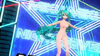 hatsune miku night fever project diva nude mod reveals full goddess body with big tits and ass
