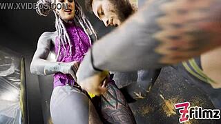 i alt dominatrix pegging that tattooed worker, anal fuck making his dick drip, cumshot from female domination