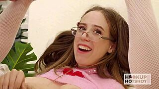 Busty Jackie Hoff Plays With Bush While Ass Fucked