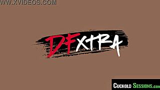 Surprised girlfriend sucks and fucks three cocks in cuckold foursome