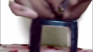 black indian maid moans loudly during creampie!