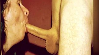 The goat is taking a long cock deep in her throat