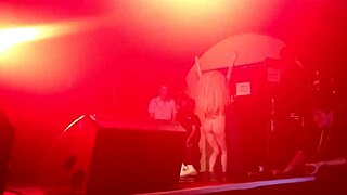 lady gaga strips clothes on stage