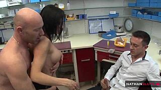 Watch Katya Sikovas get her ass tag teamed by two hung colleagues?