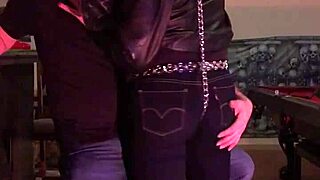 cherry gets her tight jeans spanked