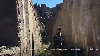 She sucks and swallows on that public hiking trail!