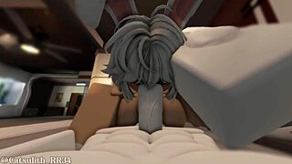 Teasing a snow bunny before intimate moments with a follower in part one