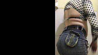 In the Bathroom of Short Skirt