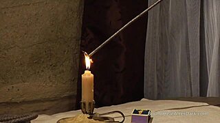 Handtied Lesbian Slave Masturbates and Orgasms with Mistress