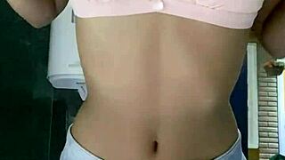 Oh wow, this hot petite teen in miniskirt fucks her horny pussy hard!