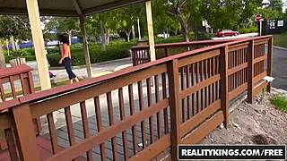 i banged harley ann wolf and tyler steel on the street, cumshot facial