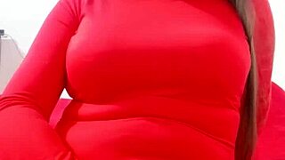 latina stepmother with cameltoe masturbates for stepson