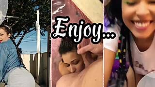 hot brazilian brunette calls her old cuckold husband for roleplay