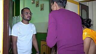 desi innocent wife shared by unlucky husband plz dont cry