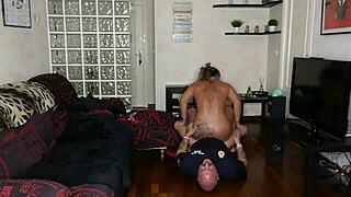 encountering the policeman sent to arrest me leads to an intimate moment in this trailer