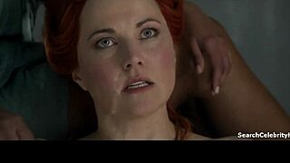 lucy lawless with big tits and katrina law with small tits in spartacus nude
