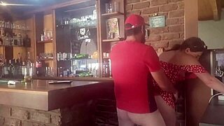 Brunette milf gets fucked from behind?