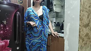 Indian Stepmom Watches And Enters Her Stepsons Kitchen To Fuck Him