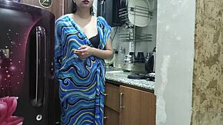 Indian Stepmom Watches And Enters Her Stepsons Kitchen To Fuck Him