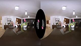 Tsvirtuallovers shemale interacts with her maid in a domestic setting