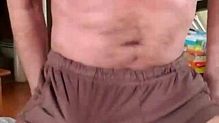 Pervy Papifachero Loves His Soft and Silky N2N Shorts Great for Around the House Easy Access to Daddie Boner and Balls