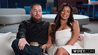 Karina Valentina getting fucked hard while hubby watches