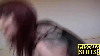 watch submissive uk redhead choked in hard pounding session 😈