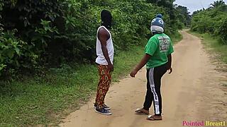 walking out in the village turned into a hot erotic fuck, bent over and all