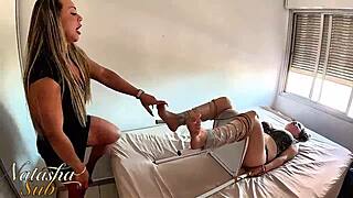 she tortured me with her tickles, dominating my bound body in this bdsm humiliation session